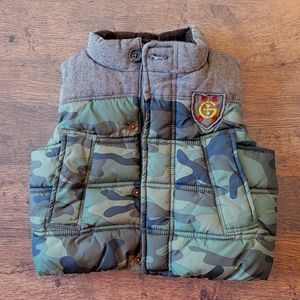 Baby Gap Toddler sz 12 - 18 Month Camo Puffer Vest